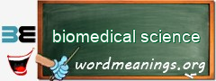 WordMeaning blackboard for biomedical science